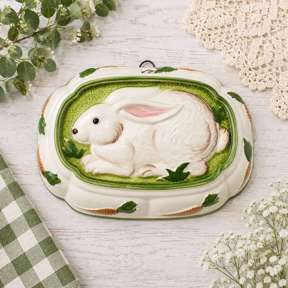 Vintage Towle Gailstyn-Sutton Rabbit Ceramic Farmhouse Wall Plaque